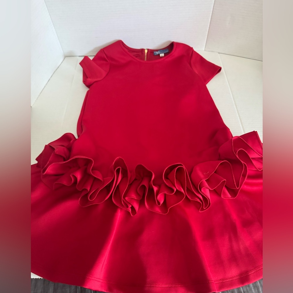 Truly Me Vibrant Red Ruffle Kids Dress Size 10